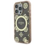 Carcasa Guess IML Peony On 4G Background cu MagSafe compatibila cu iPhone 16 Pro Max, Maro 3 - lerato.ro