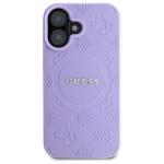 Carcasa Guess Saffiano Peony Classic Logo cu MagSafe compatibila cu iPhone 16 Plus, Mov 2 - lerato.ro