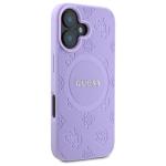 Carcasa Guess Saffiano Peony Classic Logo cu MagSafe compatibila cu iPhone 16 Plus, Mov 5 - lerato.ro