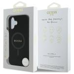 Carcasa Guess Saffiano Classic Logo cu MagSafe compatibila cu iPhone 16, Negru 9 - lerato.ro