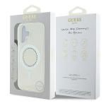 Carcasa Guess IML Rhinestones cu MagSafe compatibila cu iPhone 16 Plus, Alb 9 - lerato.ro