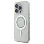 Carcasa Guess IML Rhinestones cu MagSafe compatibila cu iPhone 16 Pro, Alb 3 - lerato.ro
