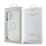Carcasa Guess IML Rhinestones cu MagSafe compatibila cu iPhone 16, Alb 9 - lerato.ro