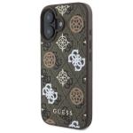 Carcasa Guess Peony On 4G Background cu MagSafe compatibila cu iPhone 16, Maro 3 - lerato.ro