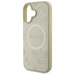 Carcasa Guess Saffiano Peony Classic Logo cu MagSafe compatibila cu iPhone 16, Gold 7 - lerato.ro
