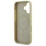 Carcasa Guess Saffiano Peony Classic Logo cu MagSafe compatibila cu iPhone 16, Gold 8 - lerato.ro