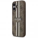 Carcasa Guess 4G Printed Stripes cu MagSafe compatibila cu iPhone 17, Maro 3 - lerato.ro