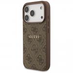 Carcasa Guess 4G Ring Classic Logo cu MagSafe compatibila cu iPhone 17 Pro, Maro 3 - lerato.ro