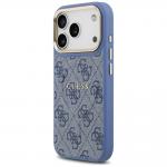 Carcasa Guess 4G PU Classic Logo cu MagSafe compatibila cu iPhone 17 Pro, Albastru 3 - lerato.ro