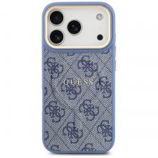 Carcasa Guess 4G PU Classic Logo cu MagSafe compatibila cu iPhone 17 Pro, Albastru