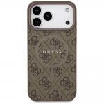 Carcasa Guess 4G Ring Classic Logo cu MagSafe compatibila cu iPhone 17 Pro Max, Maro 2 - lerato.ro
