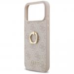 Carcasa Guess 4G Ring Stand compatibila cu iPhone 17 Pro Max, Roz 7 - lerato.ro