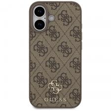 Carcasa Guess 4G Small Classic Logo cu MagSafe compatibila cu iPhone 17, Maro