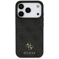 Carcasa Guess 4G Small Classic Logo cu MagSafe compatibila cu iPhone 17 Pro, Negru
