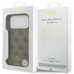Carcasa Guess 4G Small Classic Logo cu MagSafe compatibila cu iPhone 17 Pro Max, Maro 9 - lerato.ro