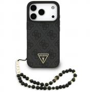 Carcasa Guess 4G Strap Triangle Logo cu MagSafe compatibila cu iPhone 17 Pro, Negru
