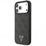Carcasa Guess 4G Strap Triangle Logo cu MagSafe compatibila cu iPhone 17 Pro Max, Negru 4 - lerato.ro