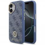 Carcasa Guess 4G Strass Logo cu MagSafe compatibila cu iPhone 17, Albastru 4 - lerato.ro