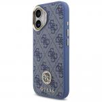 Carcasa Guess 4G Strass Logo cu MagSafe compatibila cu iPhone 17, Albastru 3 - lerato.ro