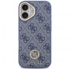 Carcasa Guess 4G Strass Logo cu MagSafe compatibila cu iPhone 17, Albastru