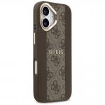 Carcasa Guess 4G Stripe cu MagSafe compatibila cu iPhone 17, Maro 5 - lerato.ro