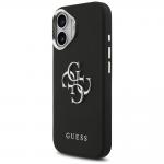 Carcasa Guess Grained Big 4G Classic Logo compatibila cu iPhone 17, Negru 3 - lerato.ro