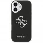 Carcasa Guess Grained Big 4G Classic Logo compatibila cu iPhone 17, Negru 2 - lerato.ro