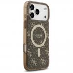 Carcasa Guess IML 4G Background cu MagSafe compatibila cu iPhone 17 Pro Max, Maro 5 - lerato.ro
