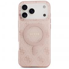 Carcasa Guess IML 4G Background cu MagSafe compatibila cu iPhone 17 Pro Max, Roz