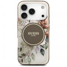 Carcasa Guess IML Flower Tonal Circle cu MagSafe compatibila cu iPhone 17 Pro Max, Maro