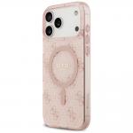 Carcasa Guess IML 4G Background cu MagSafe compatibila cu iPhone 17 Pro, Roz 3 - lerato.ro