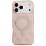 Carcasa Guess IML 4G Background cu MagSafe compatibila cu iPhone 17 Pro, Roz 2 - lerato.ro