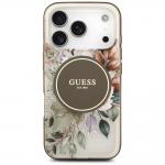 Carcasa Guess IML Flower Tonal Circle cu MagSafe compatibila cu iPhone 17 Pro, Maro 2 - lerato.ro