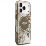 Carcasa Guess IML Flower Tonal Circle cu MagSafe compatibila cu iPhone 17 Pro, Maro 5 - lerato.ro