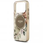 Carcasa Guess IML Flower Tonal Circle cu MagSafe compatibila cu iPhone 17 Pro, Maro 7 - lerato.ro