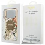 Carcasa Guess IML Flower Tonal Circle cu MagSafe compatibila cu iPhone 17 Pro, Maro 9 - lerato.ro