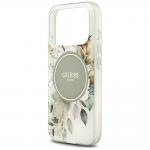 Carcasa Guess IML Flower Tonal Circle cu MagSafe compatibila cu iPhone 17 Pro, Verde 7 - lerato.ro