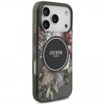Carcasa Guess IML Flowers Pearl Strap cu  MagSafe compatibila cu iPhone 17 Pro, Negru 5 - lerato.ro