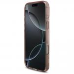 Carcasa Guess IML Flowers Pearl Strap cu MagSafe compatibila cu iPhone 17 Pro Max, Roz 6 - lerato.ro