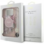 Carcasa Guess IML Flowers Pearl Strap cu MagSafe compatibila cu iPhone 17 Pro Max, Roz 9 - lerato.ro