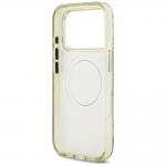 Carcasa Guess IML Glitter Flowers Triangle cu MagSafe compatibila cu iPhone 17 Pro, Verde 8 - lerato.ro