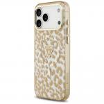 Carcasa Guess Leopard Glitter cu MagSafe compatibila cu iPhone 17 Pro, Maro 3 - lerato.ro