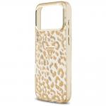 Carcasa Guess Leopard Glitter cu MagSafe compatibila cu iPhone 17 Pro, Maro 7 - lerato.ro