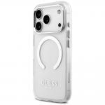 Carcasa Guess Metal Outline cu MagSafe compatibila cu iPhone 17 Pro, Silver 3 - lerato.ro