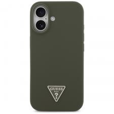 Carcasa Guess Triangle Logo cu MagSafe compatibila cu iPhone 17, Khaki
