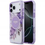 Carcasa Guess IML Flower Tonal Circle cu MagSafe compatibila cu iPhone 17 Pro Max, Mov 4 - lerato.ro