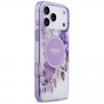 Carcasa Guess IML Flower Tonal Circle cu MagSafe compatibila cu iPhone 17 Pro Max, Mov 5 - lerato.ro