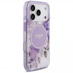 Carcasa Guess IML Flower Tonal Circle cu MagSafe compatibila cu iPhone 17 Pro, Mov 5 - lerato.ro