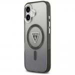 Carcasa Guess IML Gradient Triangle Logo cu MagSafe compatibila cu iPhone 17, Negru 3 - lerato.ro