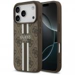 Carcasa Guess 4G Printed Stripes cu MagSafe compatibila cu iPhone 17 Pro, Maro 4 - lerato.ro